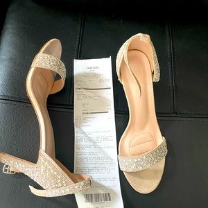 David’s Bridal heels, worn once, size 8.5